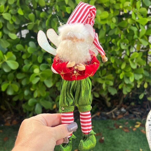 Mark Roberts Vintage Santa Claus ELF Enchanted Forest Fairy Doll Ornament Stripe - Picture 2 of 8